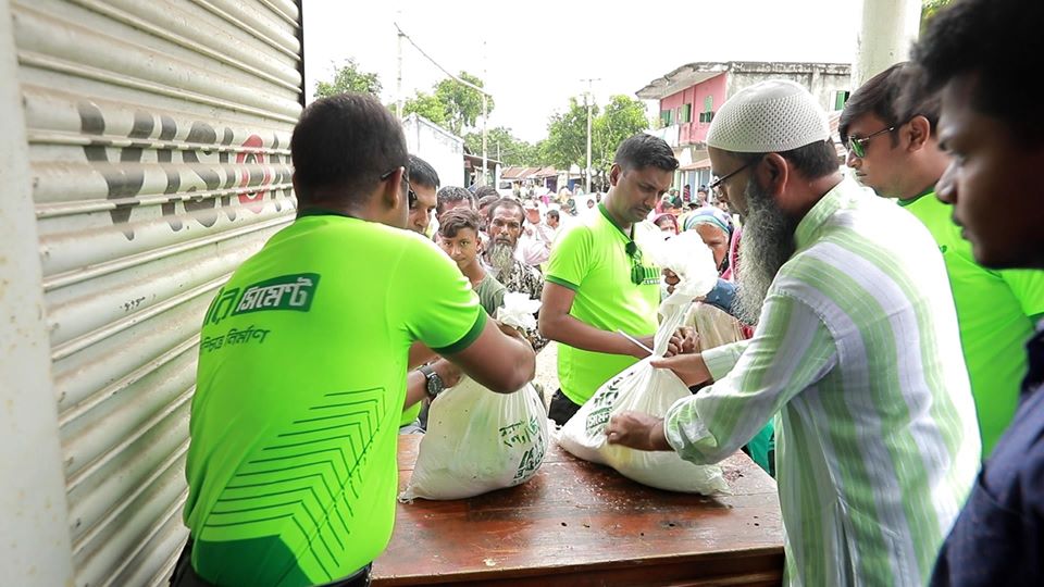 Relief Distribution Among the Flood Affected People